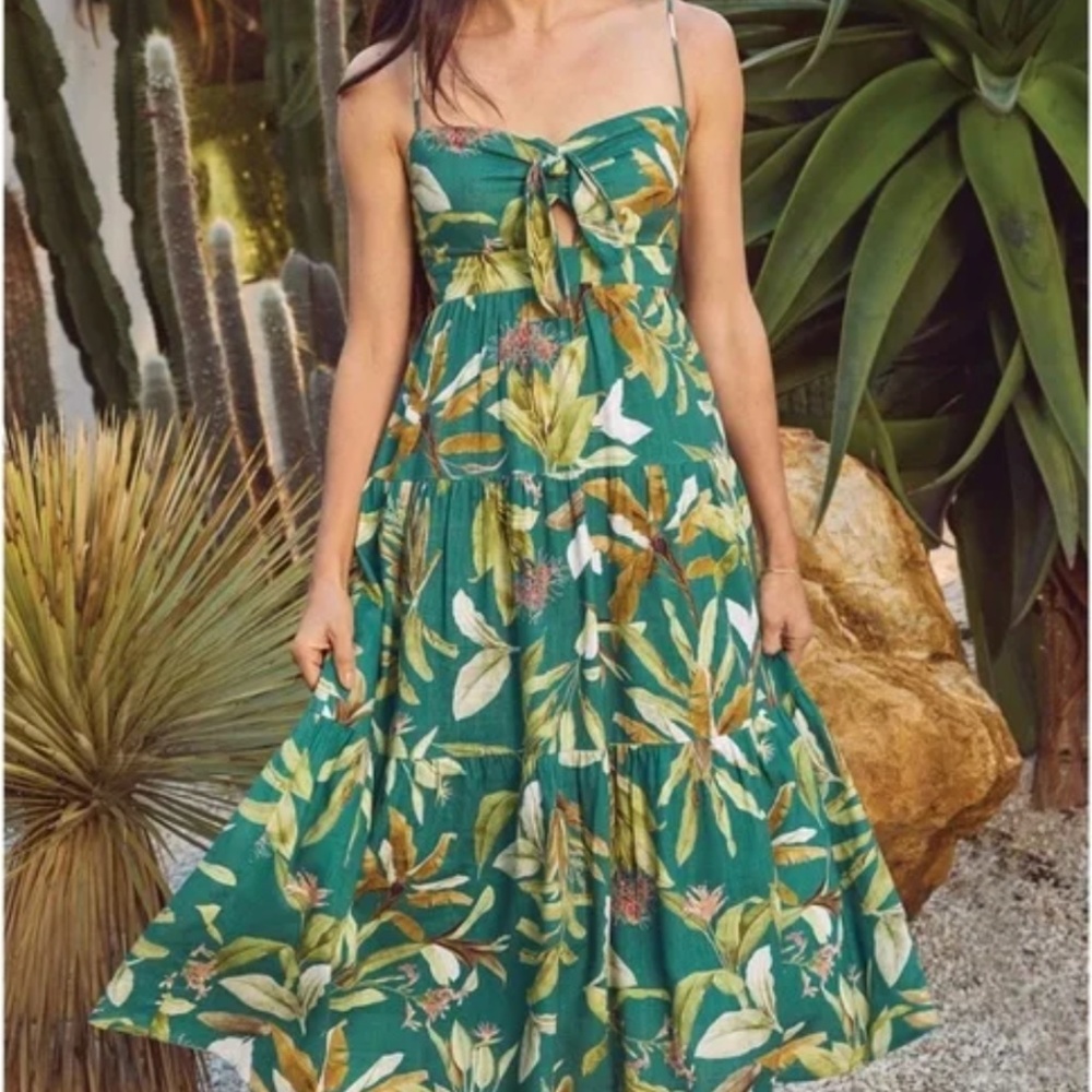 COPY - OPT Terry Dress Tropical Fern